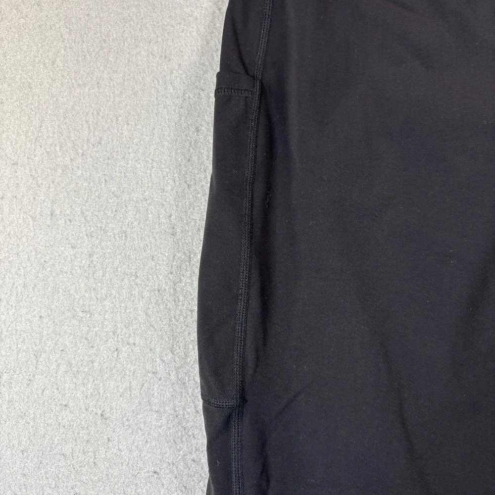Women's Black Flare Legged‎ Active Yoga Pants - Black - Pockets - Large